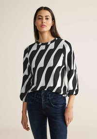 Street One MIT PRINT - Langarmshirt - schwarz