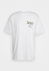 Carhartt WIP HOME - Apdrukāts T-krekls - white/dollar green/balts ...