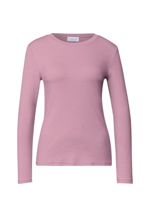 Street One Studio, BASIC SHIRT IN UNIFARBE MIT RUNDHALS - T-shirt à manches longues - pearly rose
