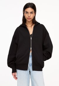 Mikina na zip - black