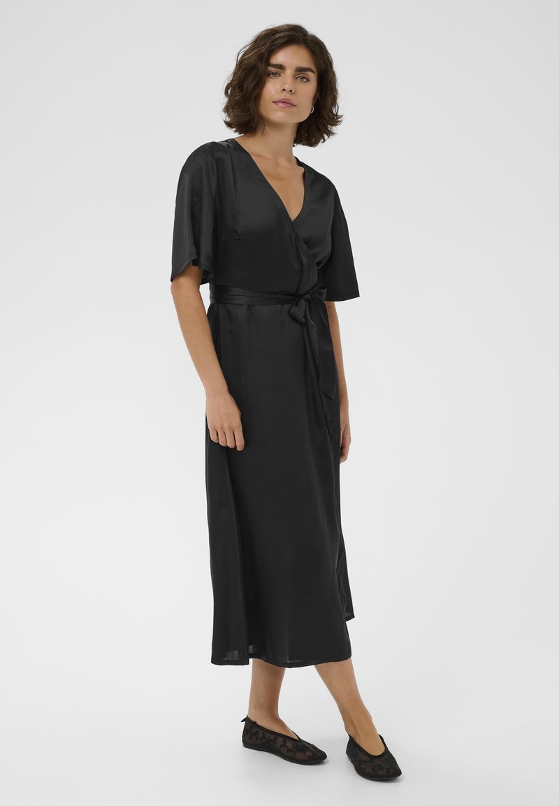 black and white evening dress with sleeves Limited Black and White stripe long sleeve V neck maxi evening gown main image 0