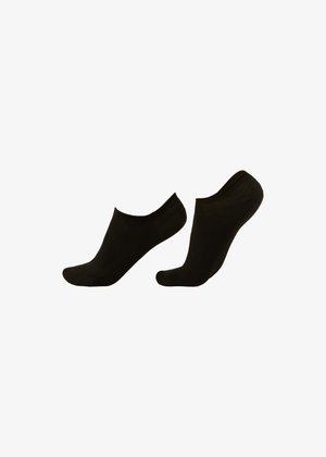 Chaussettes noires à la cheville avec une texture lisse, un design minimaliste et une taille basse. Équipées d'un bout arrondi et d'un bord stretch pour le confort.