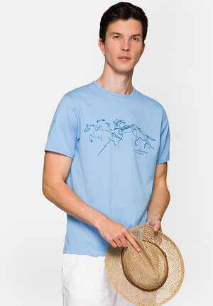 Lancerto ALFRED - T-shirt z nadrukiem - light blue