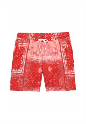 STHUGE, BERMUDA SHORTS, ELASTICATED WAISTBAND, ALL-OVER PRINT, UP TO 8 XL - Shorts - chilli red