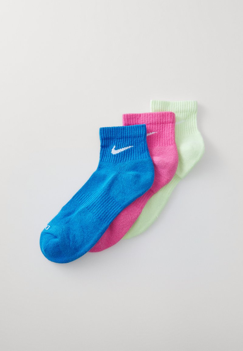 Nike Performance - EVERYDAY PLUS CUSH ANKLE UNISEX 3 PACK  - Chaussettes de sport - barely volt/pinksicle/light photo blue/white, Agrandir