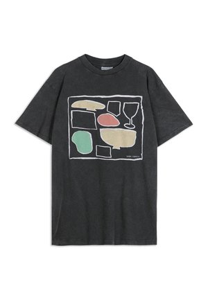 AFTER SEVEN UNISEX - Print T-shirt - mottled dark grey