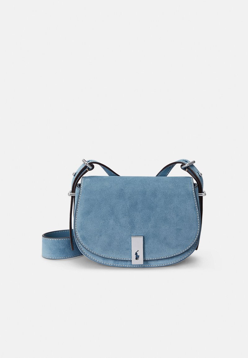 Polo Ralph Lauren POLO ID SUEDE MINI SADDLE BAG - Torba čez telo - bluebell
