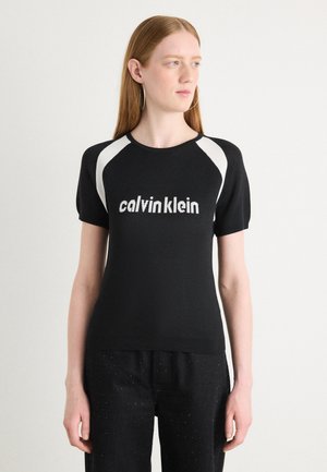 LIQUID SHINE SCULPT - Print T-shirt - black
