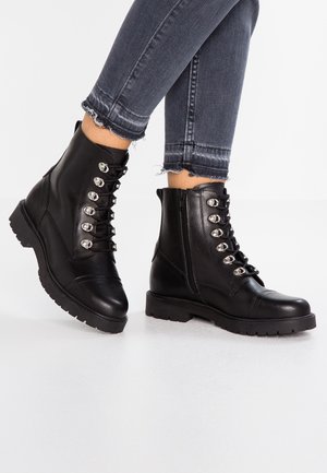 Zign Botines con cordones - black