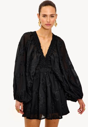 Combinaison - flowers big   black