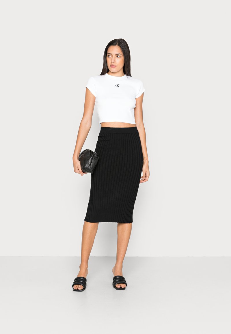 Maglietta Donna A Manica Corta Basic - Fit Slim Morbido E Elasticizzato - Girocollo Crop Top Y2K - Colore Bianco, Taglia S