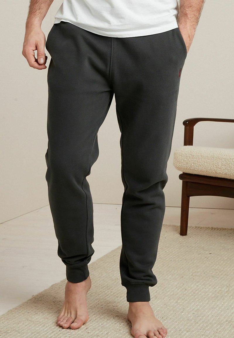 Next JOGGERS CUFFED Tracksuit bottoms charcoal grey with stag logo