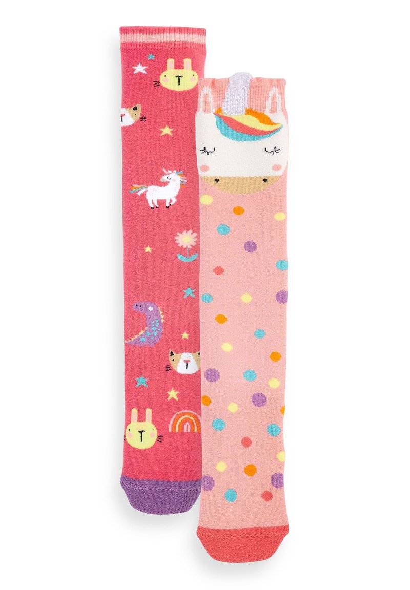 Next 2 PACK THERMAL COTTON RICH WELLY SOCKS - Zoknik - pink unicorn