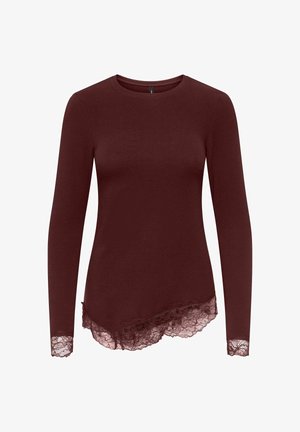ONLY, TOP ONLGLAMOUR TOP - Pikkade varrukatega topp - decadent chocolate