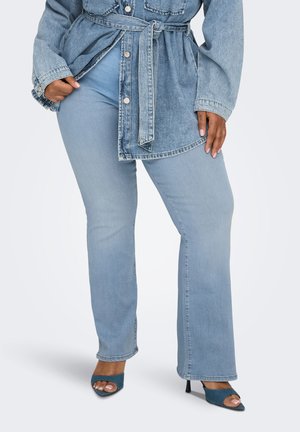 CARTHUNDER MID PUSH UP - Jeans bootcut - light blue denim