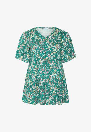 Yours Clothing, PLUS SIZE CASUAL TOPS - T-Shirt print - teal