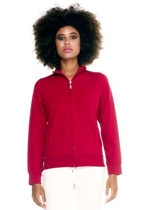 LEONE 1947, WOMAN FULL ZIP BASIC - Sweat zippé - burgundy