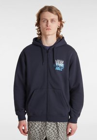 Vans WALL FULL - Felpa con zip - dark blue