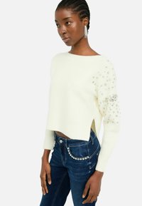 LIU JO WITH GEMSTONES - Maglione - white