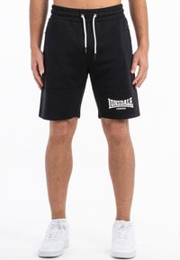 Lonsdale - NORMALE PASSFORM SCARVELL - Spodnji deli trenirk - black white Miniaturna slika 1