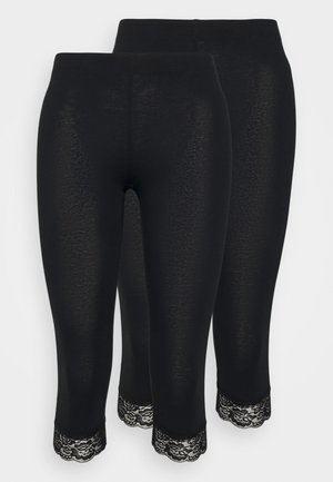 2 PACK - Leggings - Trousers - black