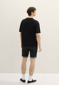 TOM TAILOR DENIM Jeansshorts - used dark stone black denim