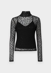 DAHLIA TNECK - Pikkade varrukatega topp - black