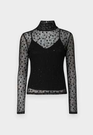 DAHLIA TNECK - Long sleeved top - black