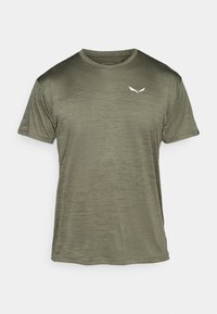 PUEZ MELANGE DRY TEE - T-Shirt sport - faded green melange