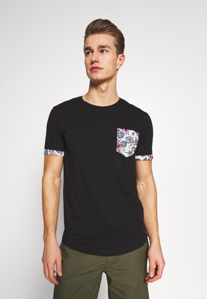 T-shirt med print - black