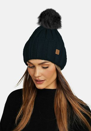 Faera WARME MIT INNENFUTTER UND BOMMEL - Beanie - navy