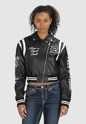 True Religion MOTO - Faux leather jacket - black