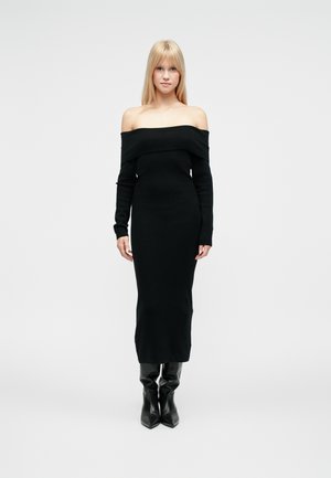 MIDI SWEATER DRESS - Svetríkové šaty - true black