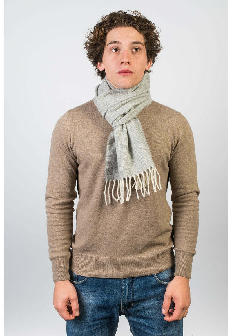 Dalle Piane Cashmere HERRINGBONE - Sjal / Tørklæder - grigio chiaro