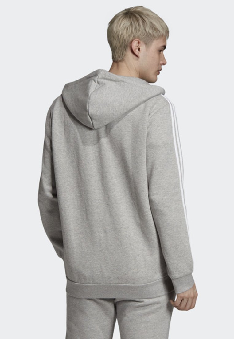 adidas 3 stripes hoodie grey