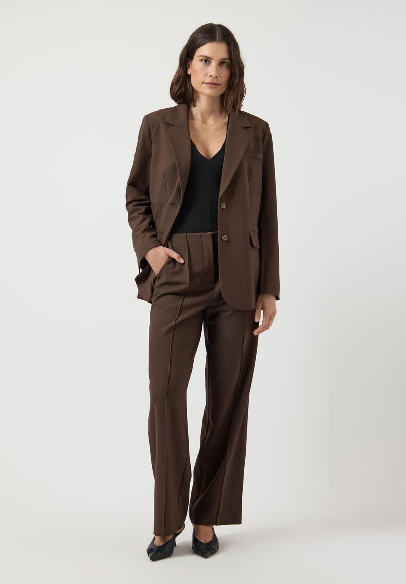 YAS YASREEMAJ PANT - Püksid - chocolate brown/pruun