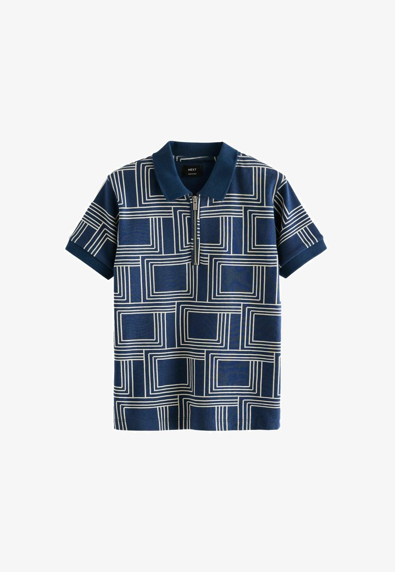 Next SHORT SLEEVE REGULAR FIT - Bluză polo - blue geo