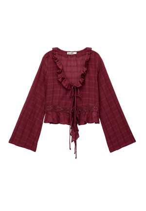 CHECKED  - Bluse - bordeaux