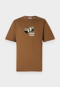 ONSDEZEL TEE - T-shirts print - sepia