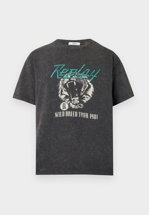 Replay, TIGER - T-shirt imprimé - raven