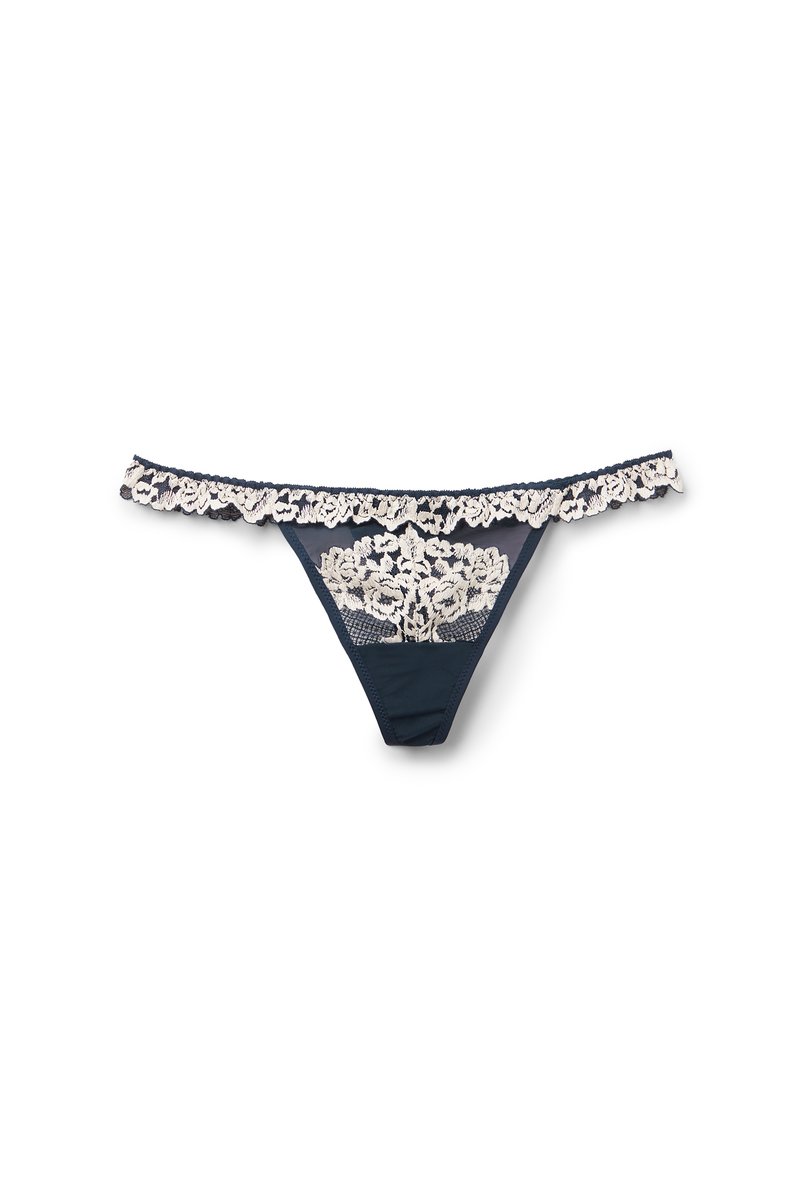 Intimissimi PRETTY FLOWERS THONG SIDE STRAPS - String - mottled blue ...