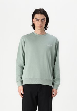 Mintgrön sweatshirt i mjukt tyg, med rund hals och långa ärmar. "Club1990"-logotyp i vitt på vänster bröst, ribbade muddar.