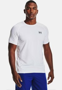 Under Armour - FITTED - T-Shirt sport - white Immagine in miniatura 1