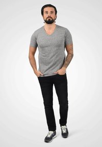 Solid SDALARUS - Camiseta estampada - grey melange