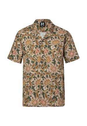 Men Plus, SHIRT, SHORT SLEEVES, CUBAN COLLAR, BOXY FIT, ALL-OVER PRINT, UP TO 8XL - Skjorter - brown