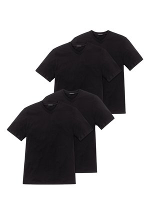 4-PACK AMERICAN - T-Shirt basic - schwarz