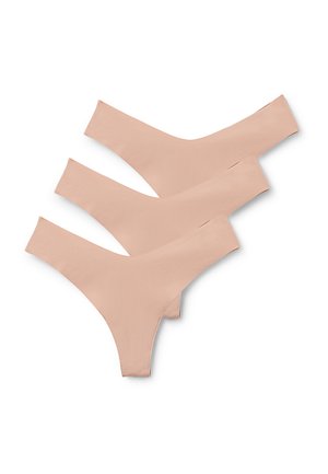 Tezenis, 3 PACK HIGH WAIST - Brazilians - nude