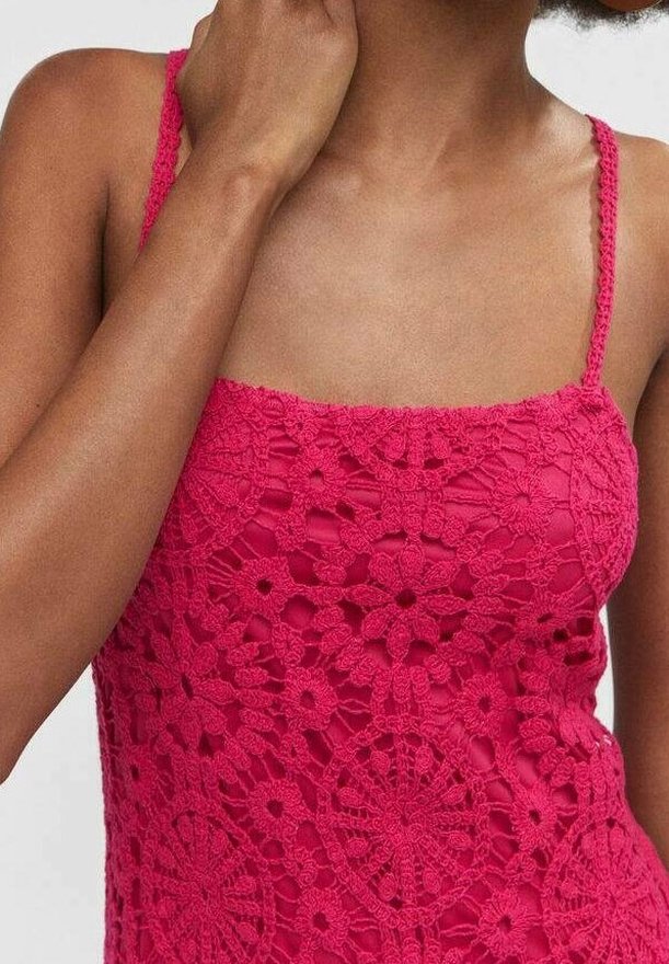 open lace back dress Urban Mango Crochet Sheer Dress main image 0