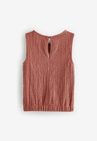 Next TEXTURED-REGULAR FIT - Top - rust brown