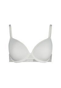 White padded bra with adjustable straps and underwire, designed for everyday wear, shown on a plain white background.